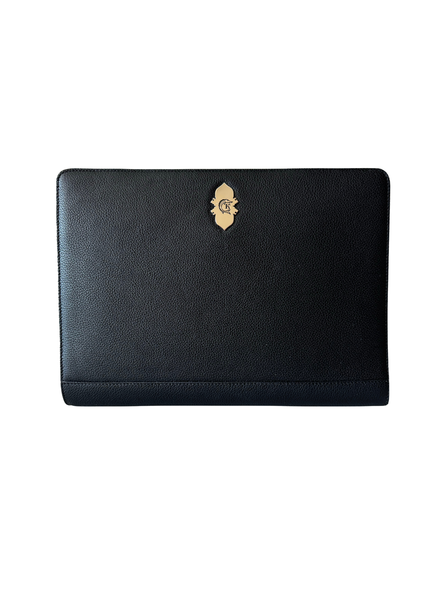 Porte-Documents en cuir Noir & Turquoise – Dellaluna X Caviar Kaspia